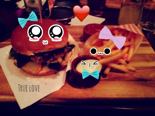 Hamburger true love maar nu met glitter